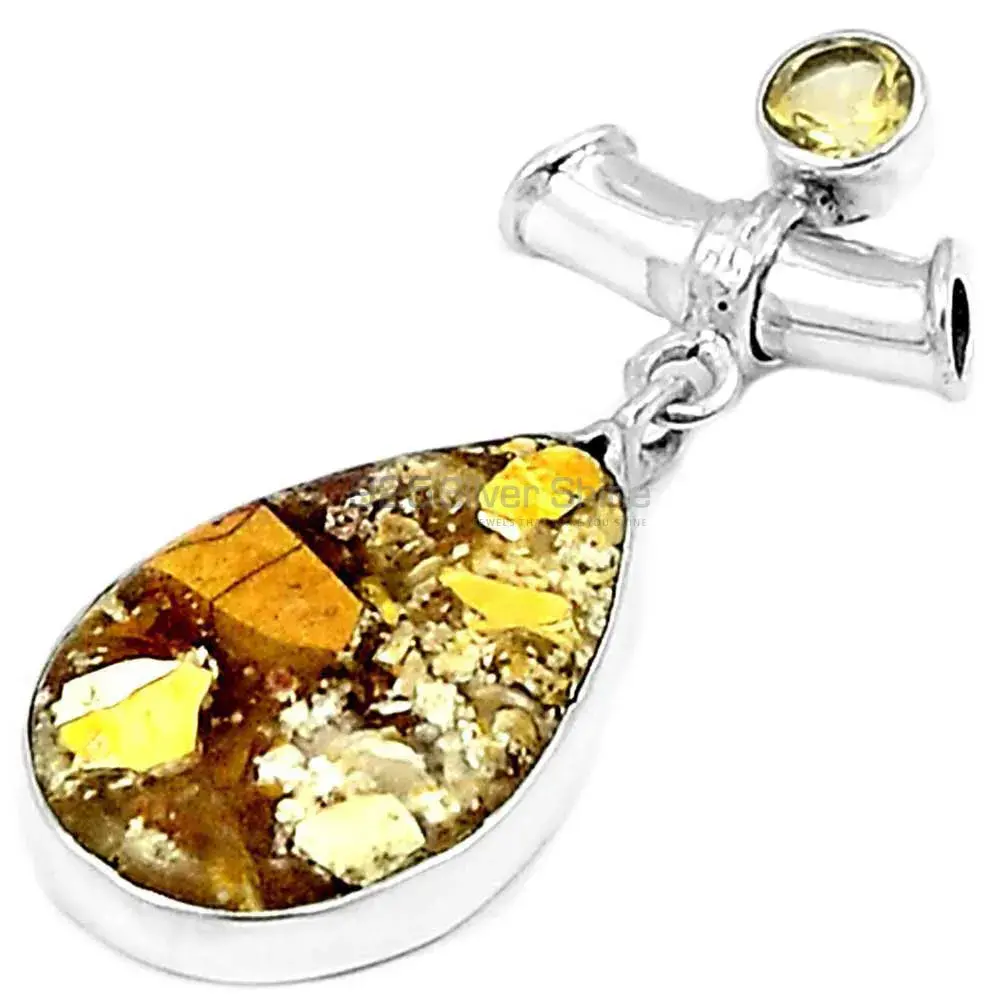 Brecciated Mookaite Gemstone Pendants In Fine Sterling Silver Jewelry 925SP173_1