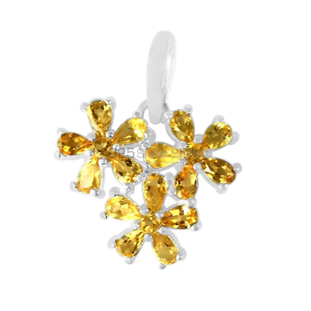 Top Quality Citrine Gemstone Handmade Pendants In 925 Sterling Silver Jewelry 925SP220-3_0