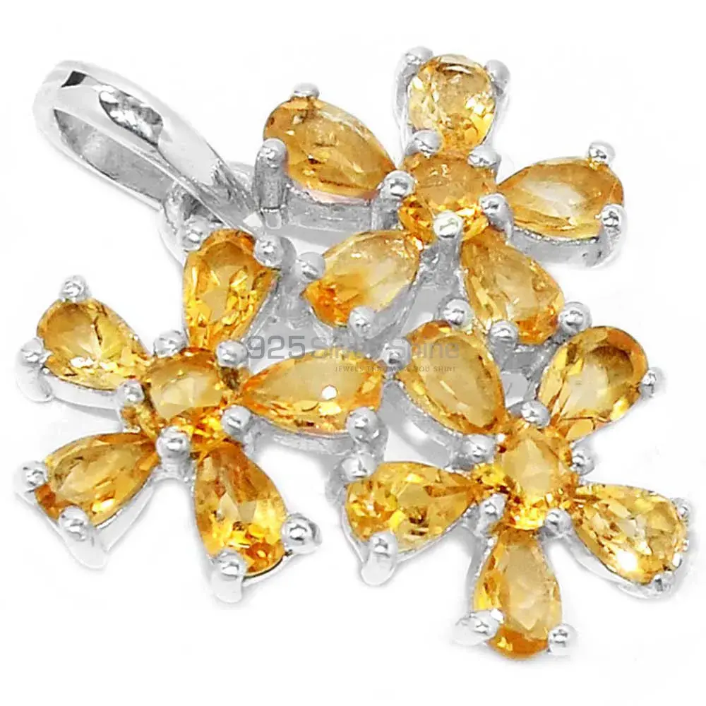 Top Quality Citrine Gemstone Handmade Pendants In 925 Sterling Silver Jewelry 925SP220-3_1