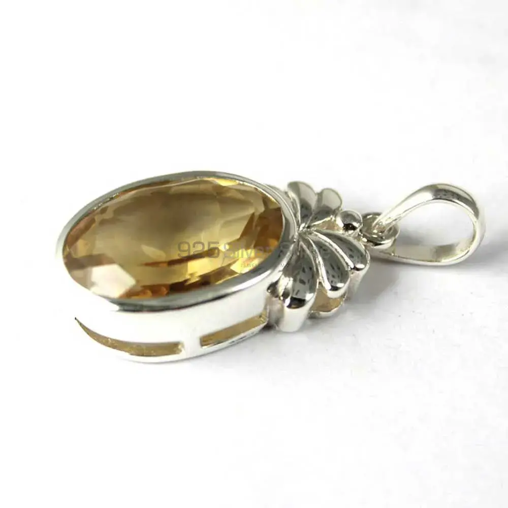 Citrine Gemstone Handmade Pendants In 925 Sterling Silver Jewelry 925SP236-2_1