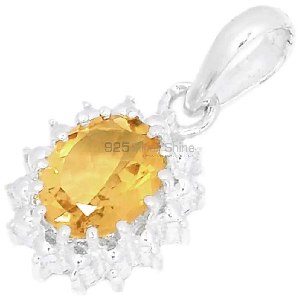 Top Quality Citrine Gemstone Handmade Pendants In 925 Sterling Silver Jewelry 925SP267-3_0