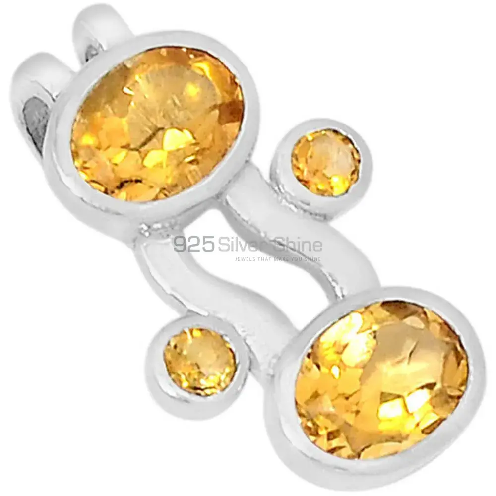 Top Quality Citrine Gemstone Handmade Pendants In 925 Sterling Silver Jewelry 925SSP321-3