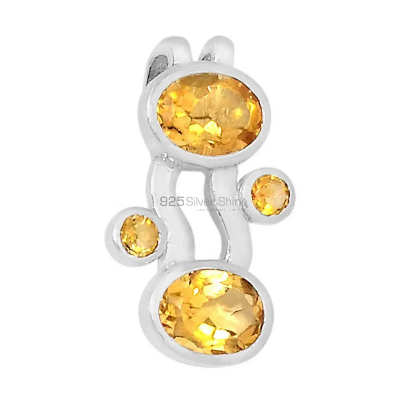 Top Quality Citrine Gemstone Handmade Pendants In 925 Sterling Silver Jewelry 925SSP321-3_1