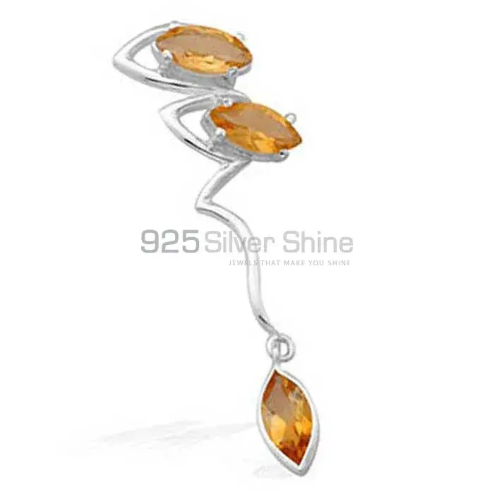 Top Quality Citrine Gemstone Pendants Suppliers In 925 Fine Silver Jewelry 925SP1560