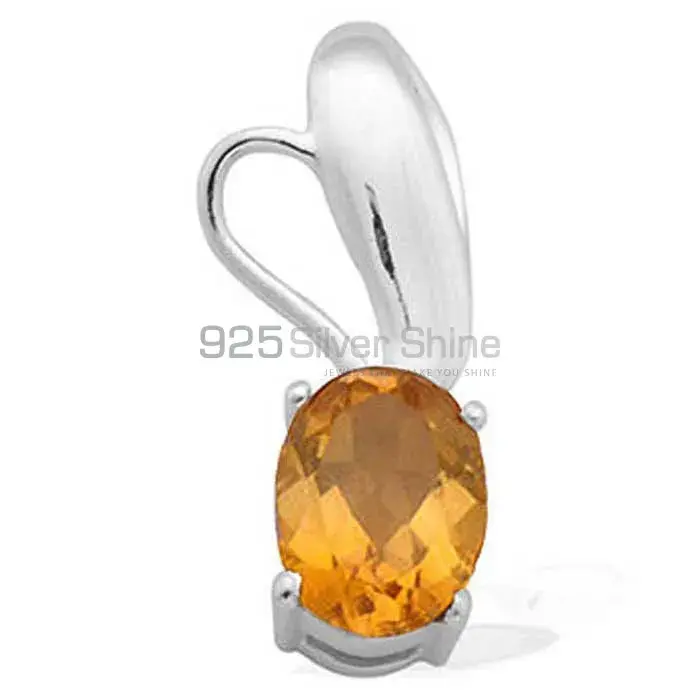 Top Quality Citrine Gemstone Pendants Suppliers In 925 Fine Silver Jewelry 925SP1610