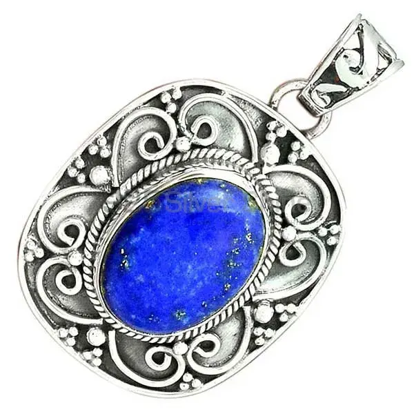 Top Quality Fine Sterling Silver Pendants Wholesaler In Lapis Lazuli Gemstone Jewelry 925SP46-4_2