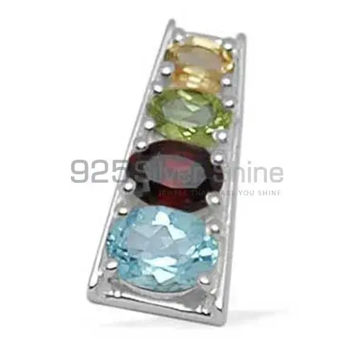 Fine Sterling Silver Pendants In Multi Gemstone Jewelry 925SP1423