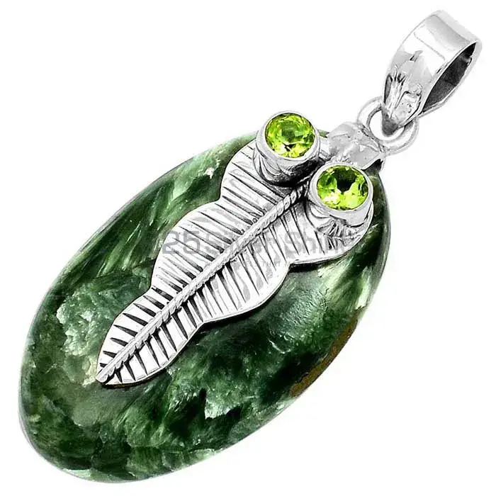Fine Sterling Silver Pendants In Multi Gemstone Jewelry 925SP150_1