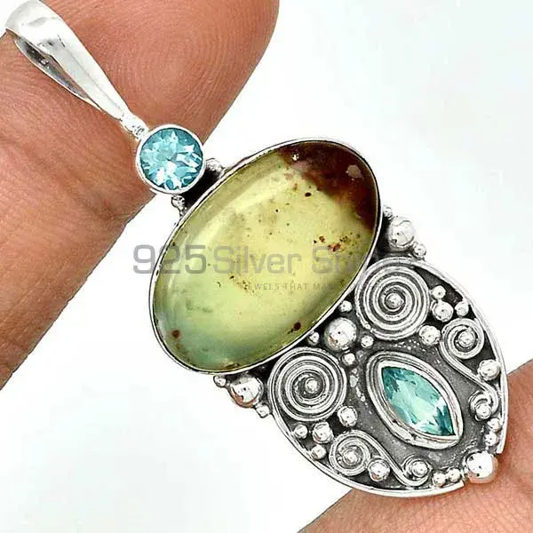 Top Quality Fine Sterling Silver Pendants Wholesaler In Multi Gemstone Jewelry 925SP63-1_0