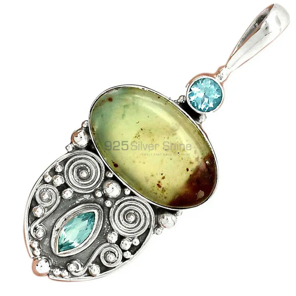 Fine Sterling Silver Pendants In Multi Gemstone Jewelry 925SP63-1_3