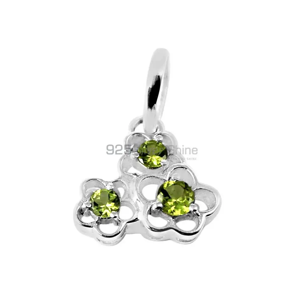 Top Quality Fine Sterling Silver Pendants Wholesaler In Peridot Gemstone Jewelry 925SP213-6_0