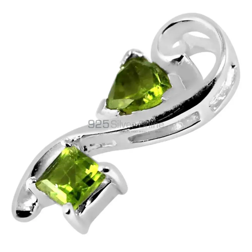 Top Quality Fine Sterling Silver Pendants Wholesaler In Peridot Gemstone Jewelry 925SP253-6_0