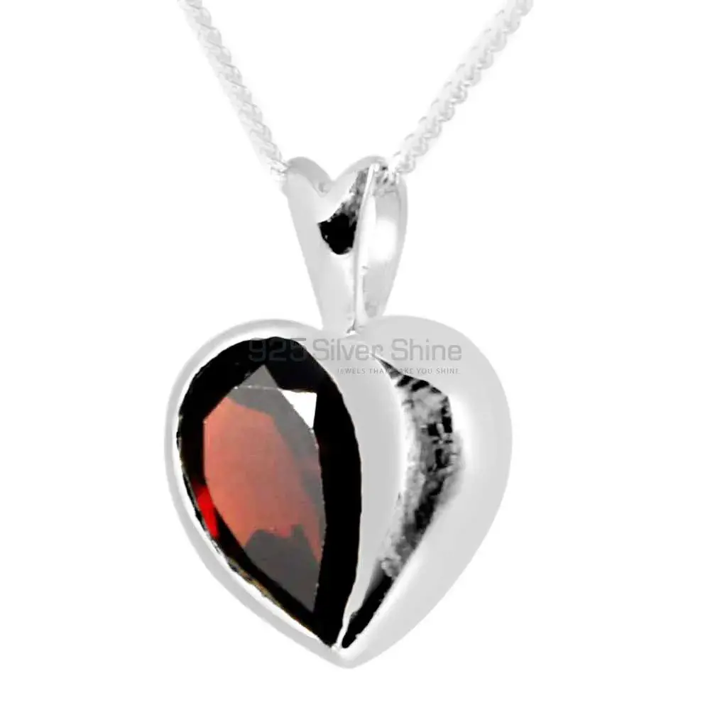 Garnet Gemstone Handmade Pendants In 925 Sterling Silver Jewelry 925SP260-2_0
