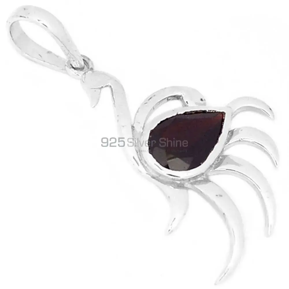 Garnet Gemstone Handmade Pendants In 925 Sterling Silver Jewelry 925SP276-3