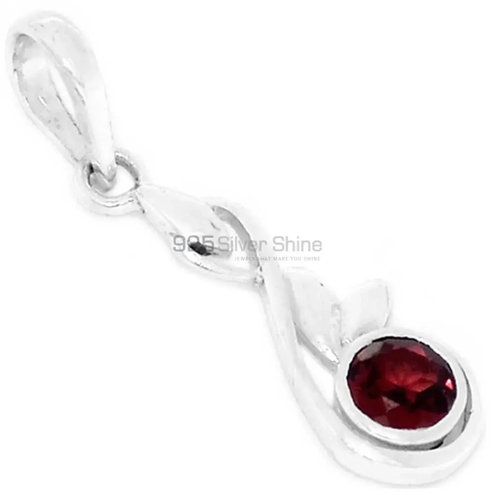 Garnet Gemstone Handmade Pendants In 925 Sterling Silver Jewelry 925SP286-3