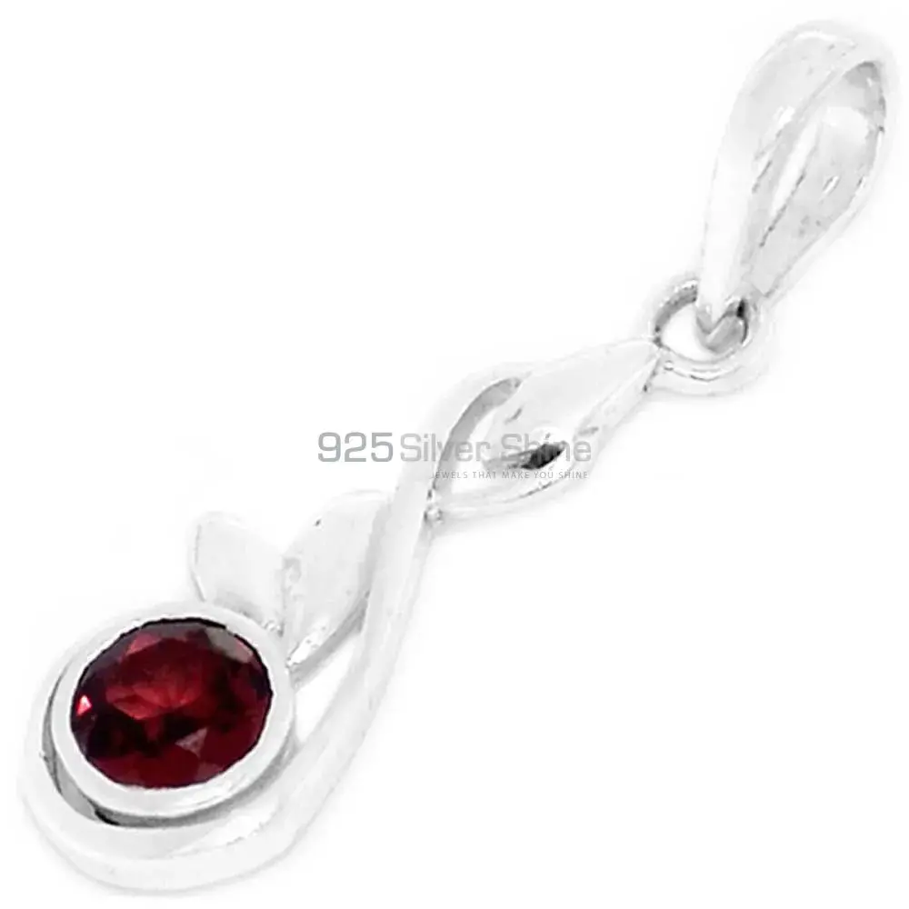 Top Quality Garnet Gemstone Handmade Pendants In 925 Sterling Silver Jewelry 925SP286-3_0