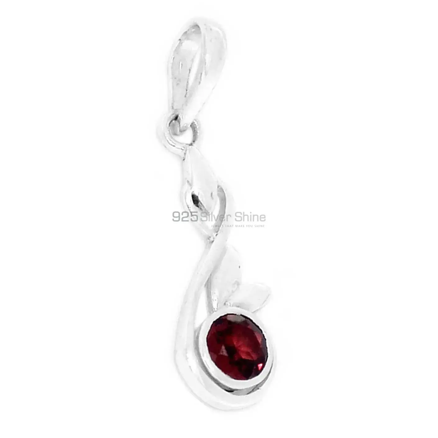 Garnet Gemstone Handmade Pendants In 925 Sterling Silver Jewelry 925SP286-3_1