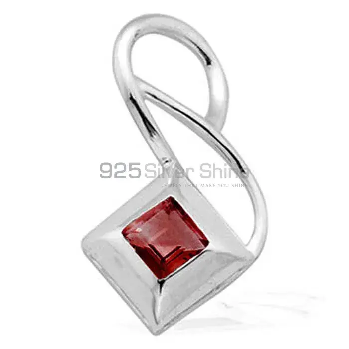 Top Quality Garnet Gemstone Pendants Exporters In 925 Solid Silver Jewelry 925SP1554