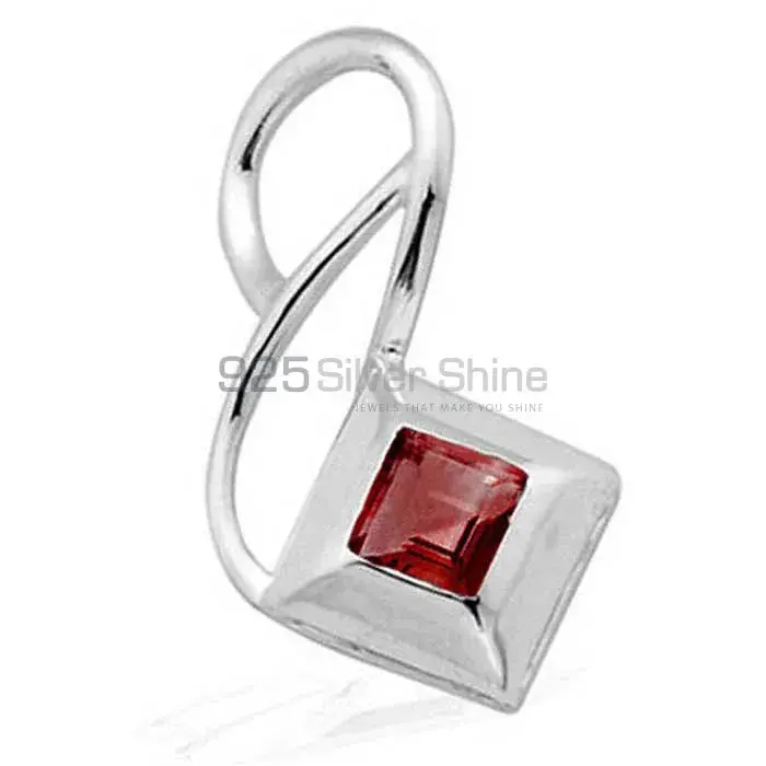 Top Quality Garnet Gemstone Pendants Exporters In 925 Solid Silver Jewelry 925SP1554_0