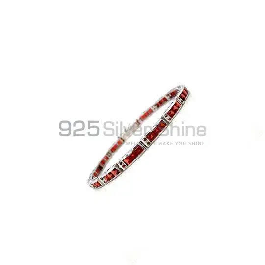 Top Quality Garnet Gemstone Tennis Bracelets Wholesaler In Fine Sterling Silver Jewelry 925SB182_0