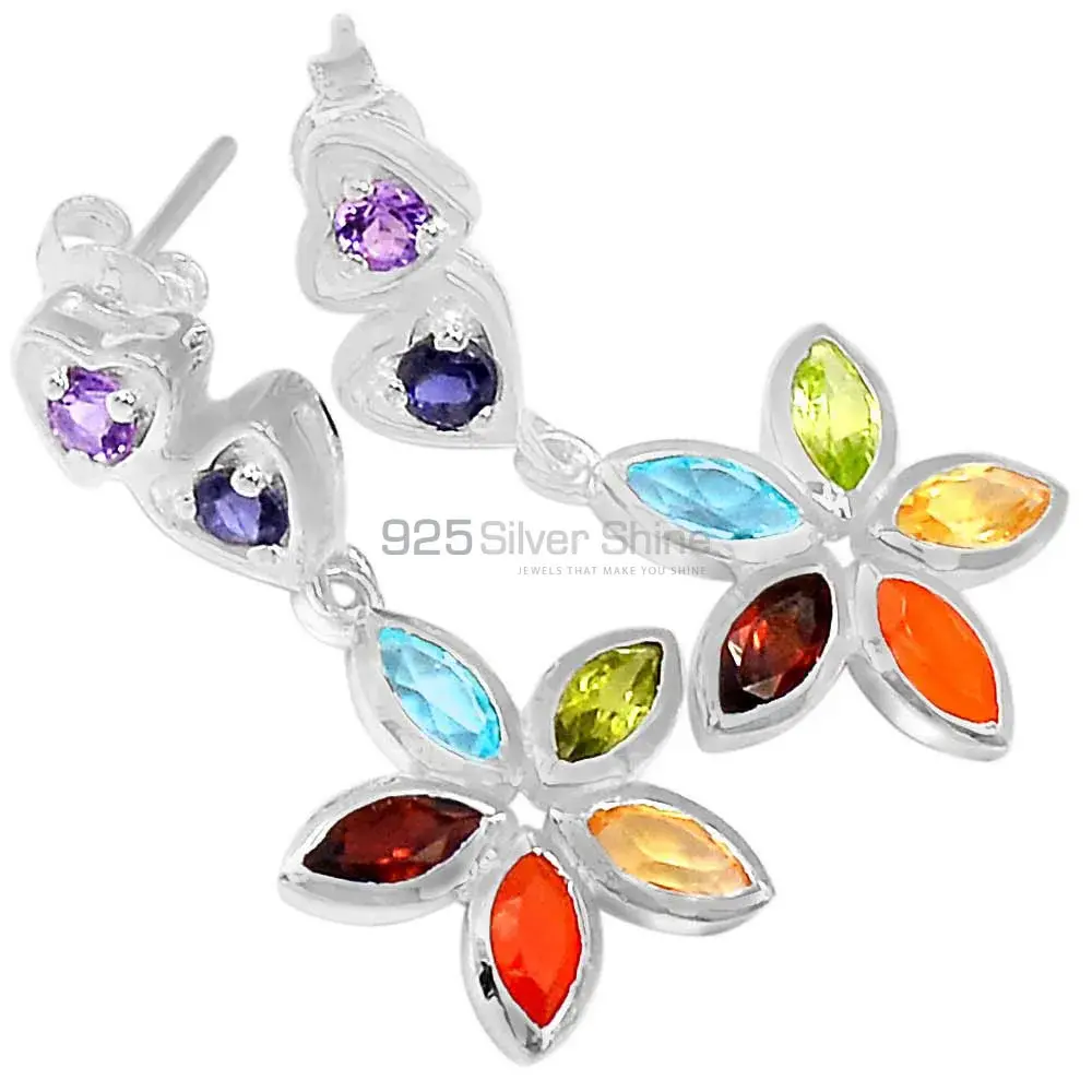 Healing Chakra Earring With Sterling Silver Jewelry 925CE11