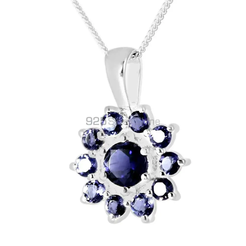 Iolite Gemstone Pendants In 925 Solid Silver Jewelry 925SP250-12_0