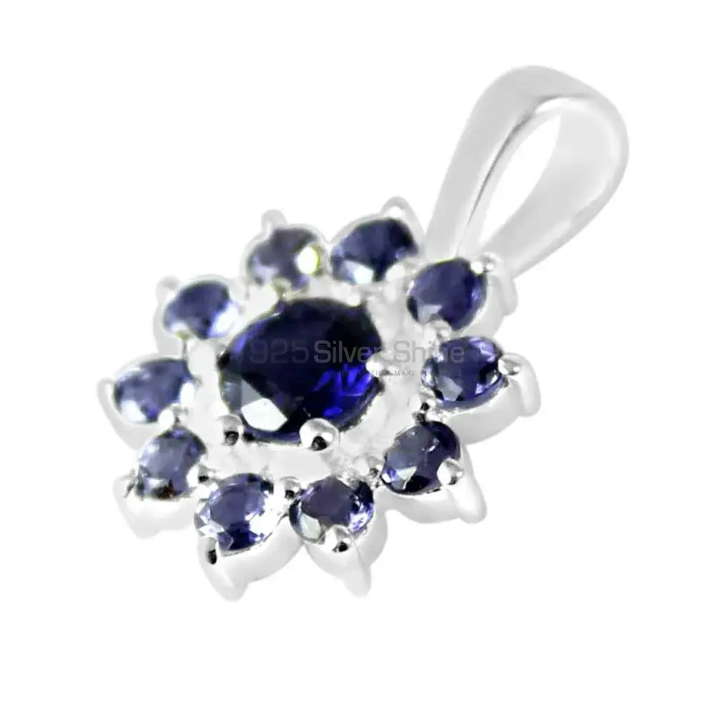 Top Quality Iolite Gemstone Pendants Exporters In 925 Solid Silver Jewelry 925SP250-12_0