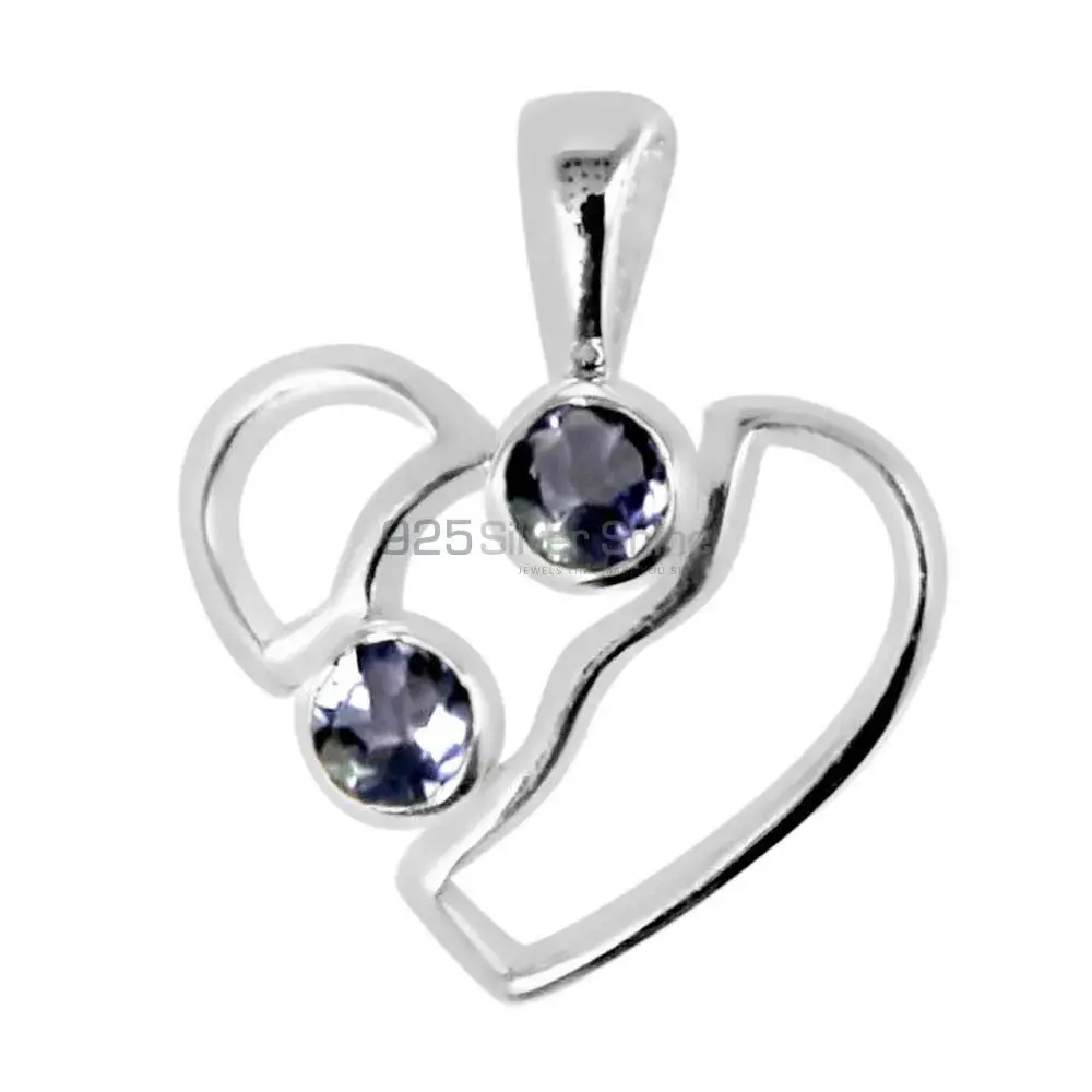 Top Quality Iolite Gemstone Pendants Exporters In 925 Solid Silver Jewelry 925SP266-4_0
