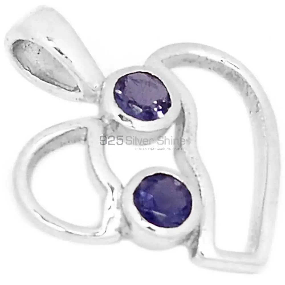Top Quality Iolite Gemstone Pendants Exporters In 925 Solid Silver Jewelry 925SP266-4_1