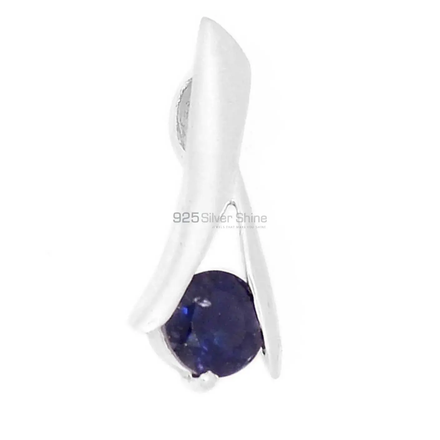 Top Quality Iolite Gemstone Pendants Exporters In 925 Solid Silver Jewelry 925SP284-2_1
