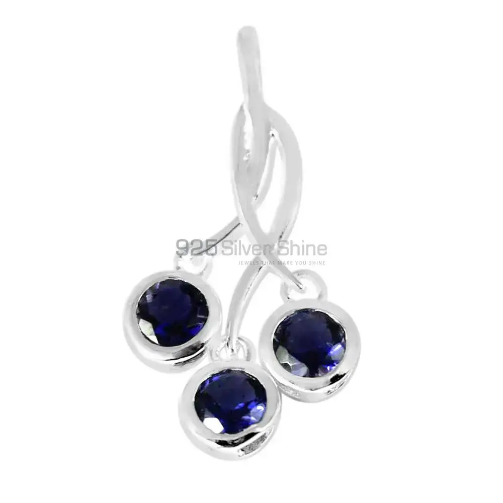 Top Quality Iolite Gemstone Pendants Suppliers In 925 Fine Silver Jewelry 925SP227-6_0