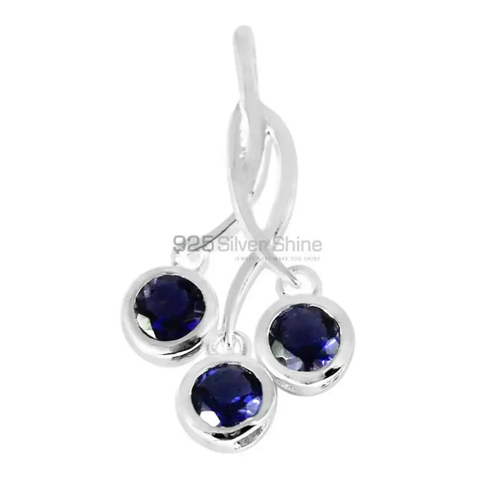 Iolite Gemstone Pendants In 925 Fine Silver Jewelry 925SP227-6_1
