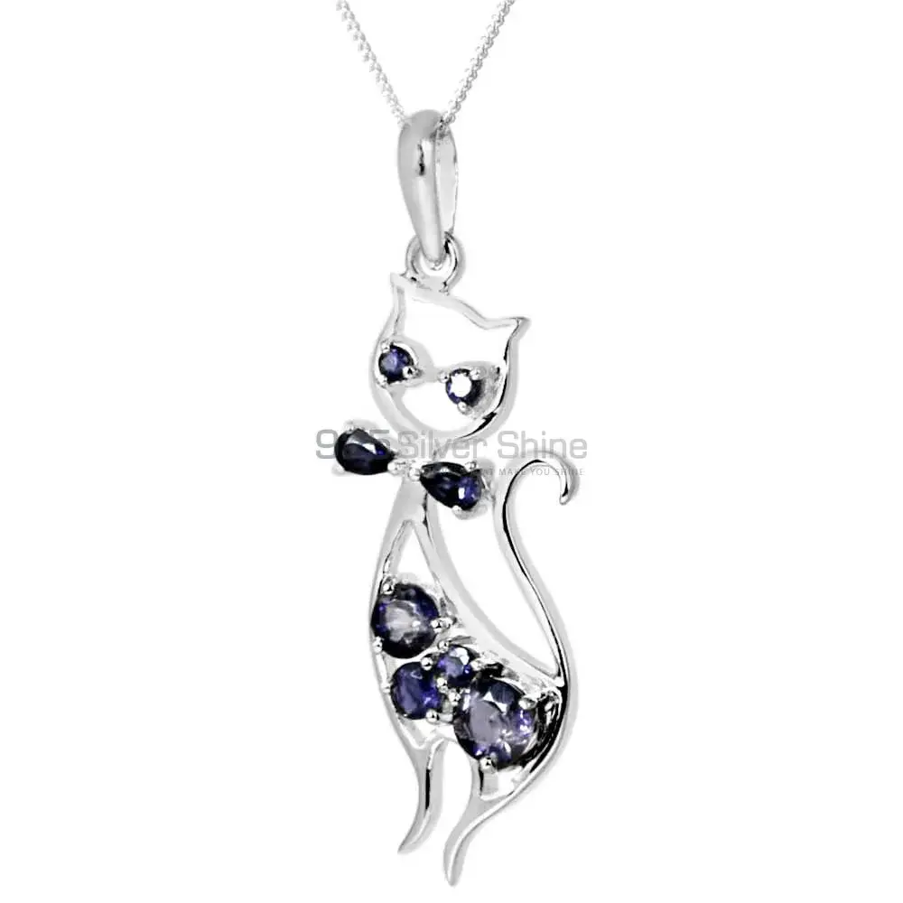Iolite Gemstone Pendants In 925 Fine Silver Jewelry 925SP244-5_0