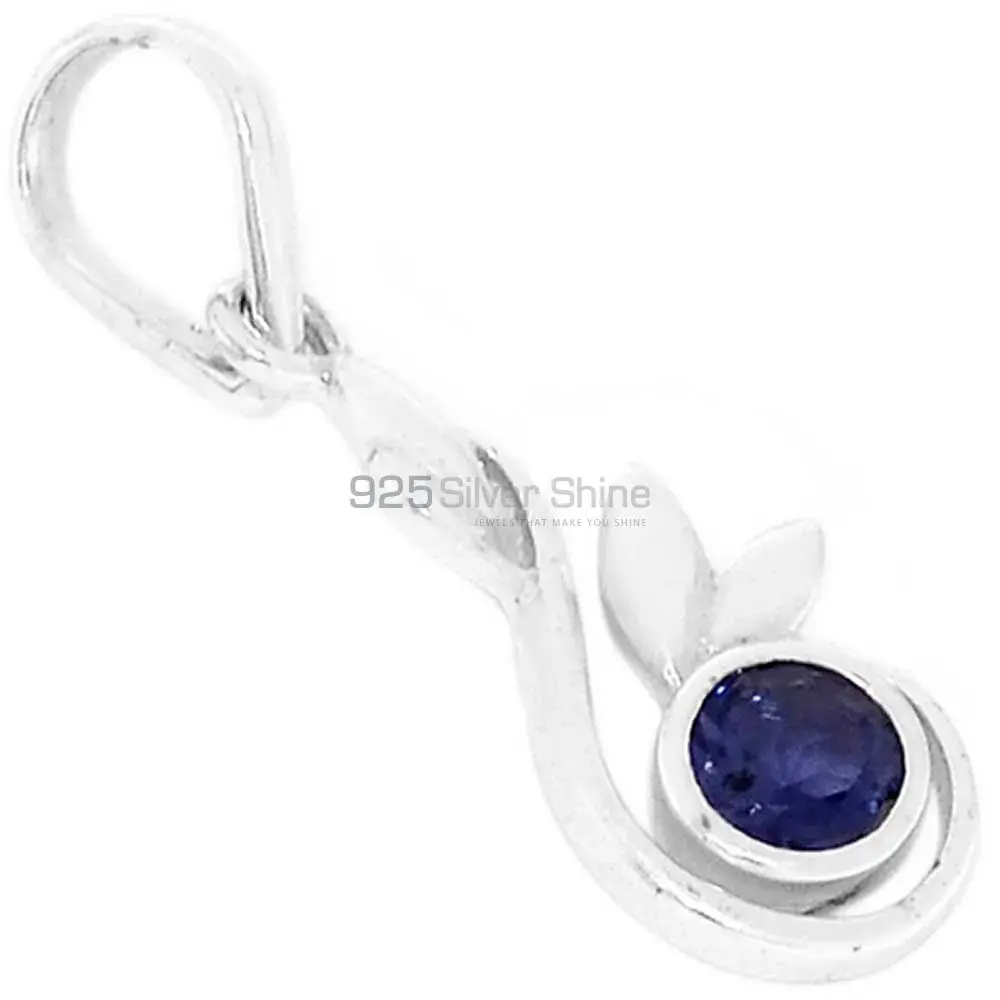 Top Quality Iolite Gemstone Pendants Suppliers In 925 Fine Silver Jewelry 925SP286-2