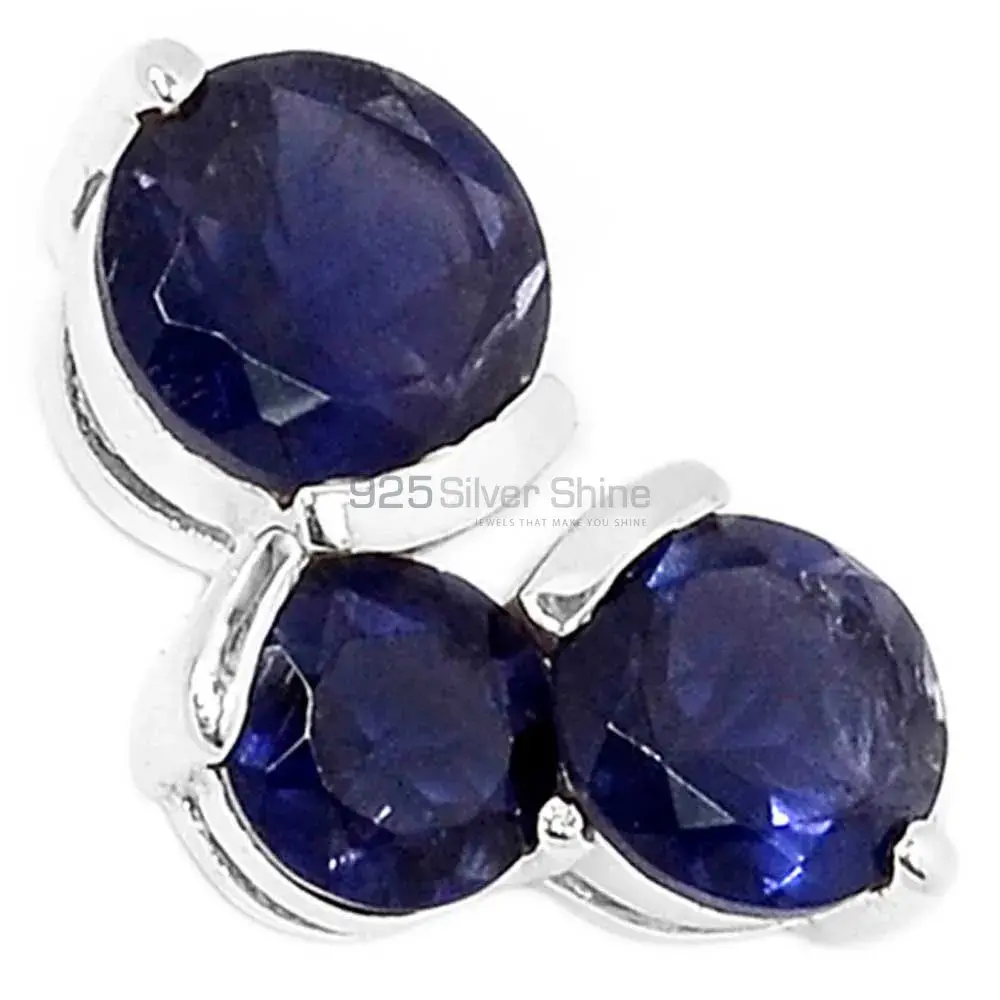 Iolite Gemstone Pendants In 925 Fine Silver Jewelry 925SP298-2
