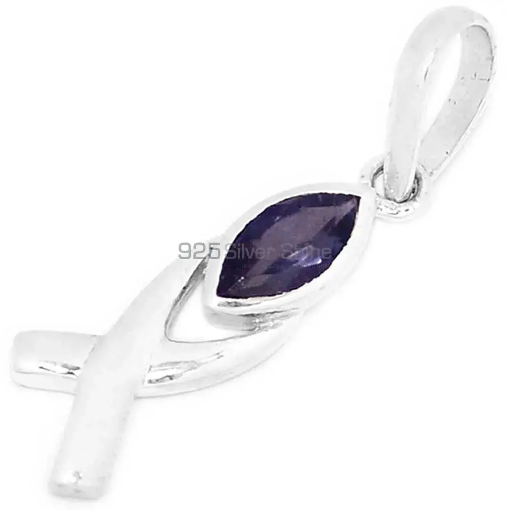 Iolite Gemstone Pendants In Fine Sterling Silver Jewelry 925SP283-2_0