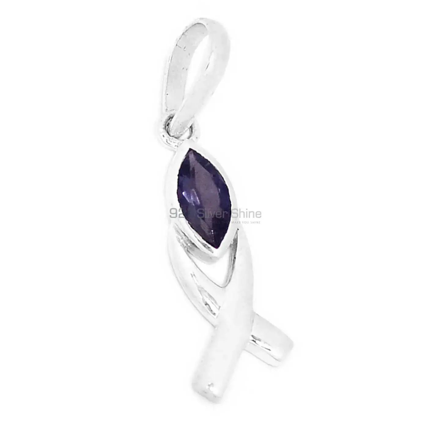 Iolite Gemstone Pendants In Fine Sterling Silver Jewelry 925SP283-2_1