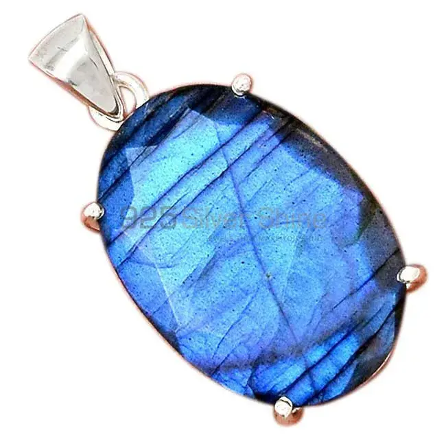 Top Quality Labradorite Gemstone Pendants Wholesaler In Fine Sterling Silver Jewelry 925SP126