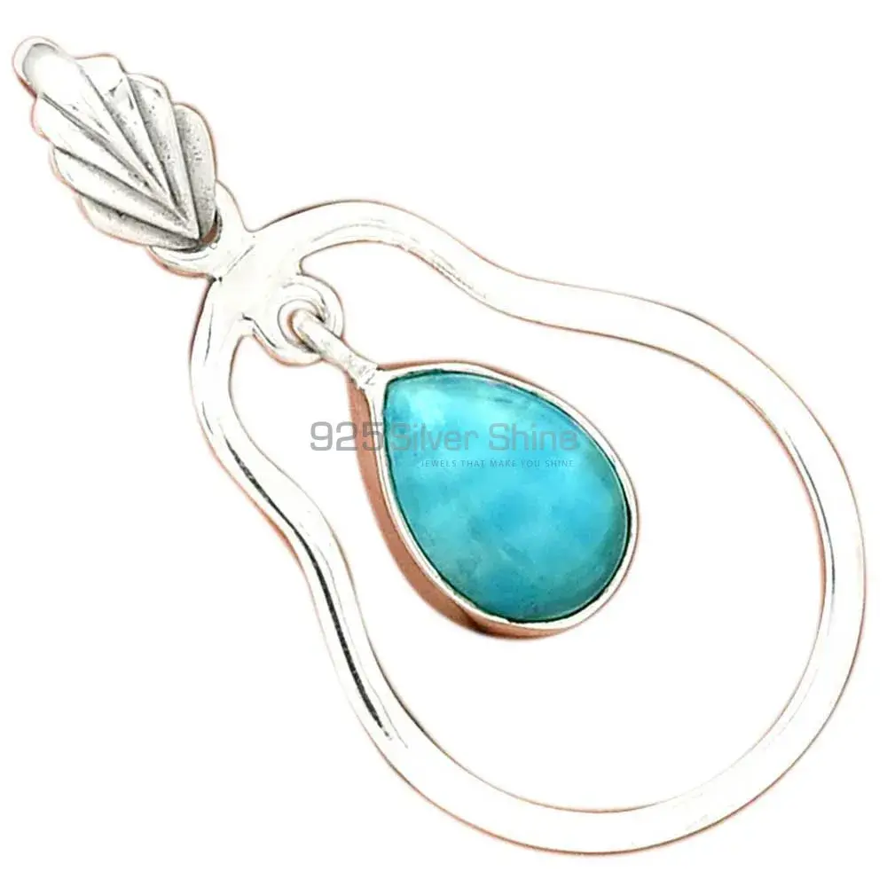 Larimar Gemstone Handmade Pendants In 925 Sterling Silver Jewelry 925SP31-2