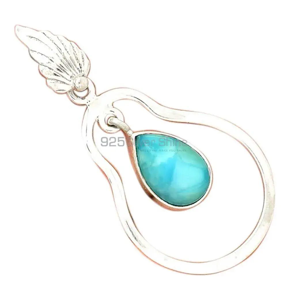 Larimar Gemstone Handmade Pendants In 925 Sterling Silver Jewelry 925SP31-2_1