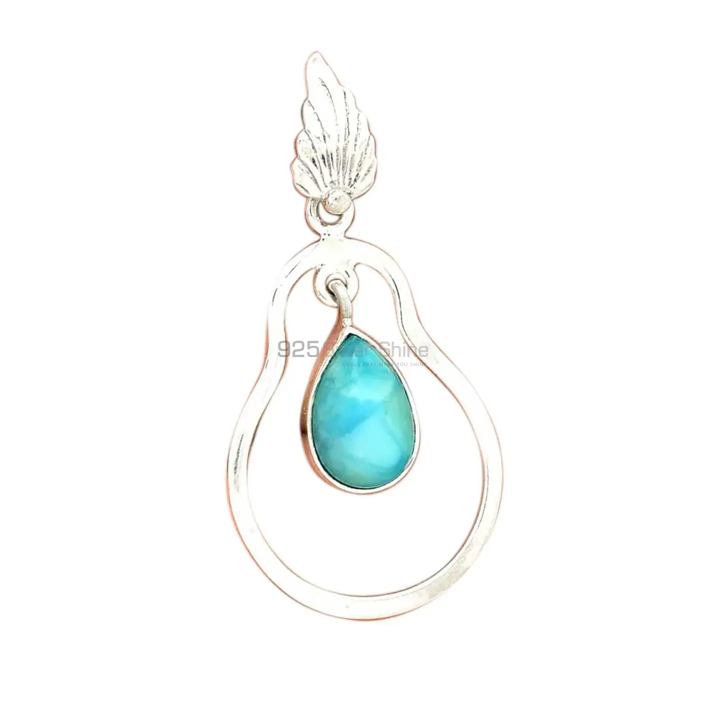 Top Quality Larimar Gemstone Handmade Pendants In 925 Sterling Silver Jewelry 925SP31-2_2