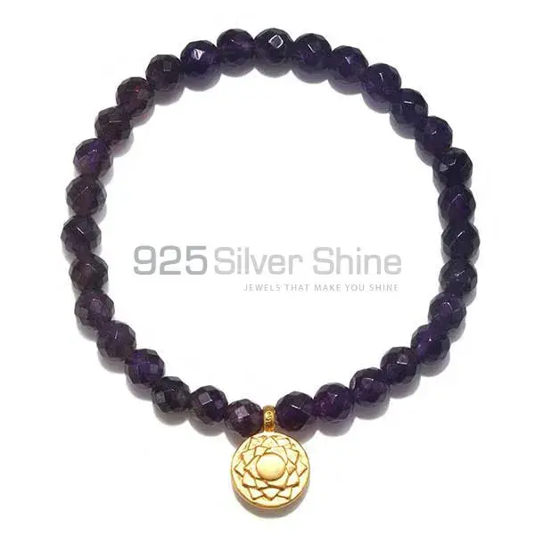 Amethyst Gemstone Beads Bracelets 925BB120