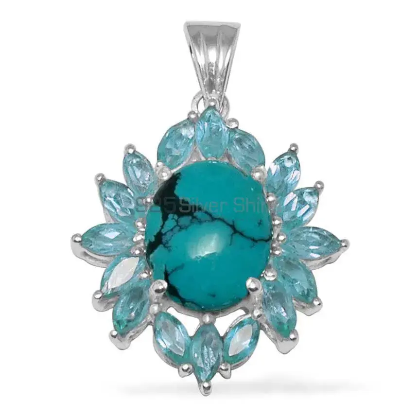 Top Quality Multi Gemstone Handmade Pendants In 925 Sterling Silver Jewelry 925SP1461