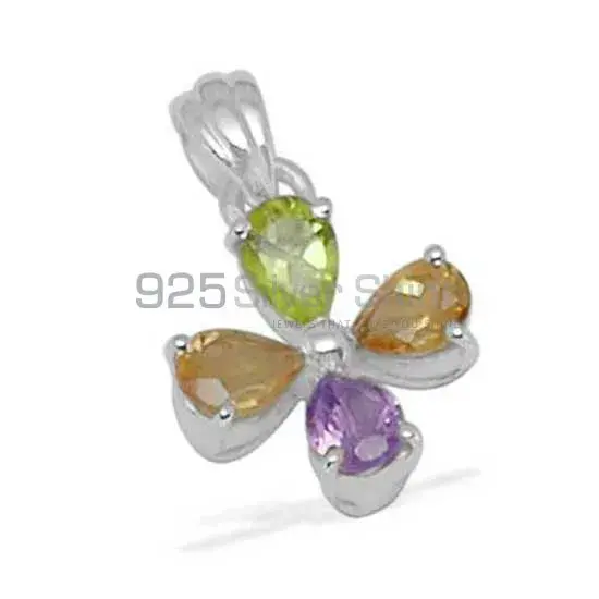 Multi Gemstone Pendants In 925 Solid Silver Jewelry 925SP1404_0