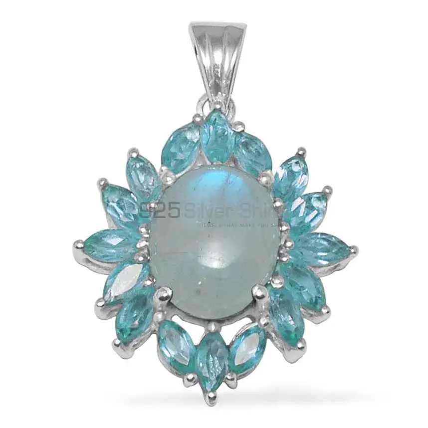 Multi Gemstone Pendants In 925 Solid Silver Jewelry 925SP1454_0