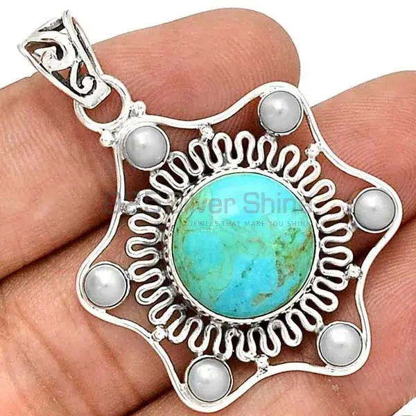Multi Gemstone Pendants In 925 Solid Silver Jewelry 925SP15-4_1