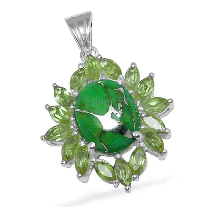 Top Quality Multi Gemstone Pendants Suppliers In 925 Fine Silver Jewelry 925SP1460_0