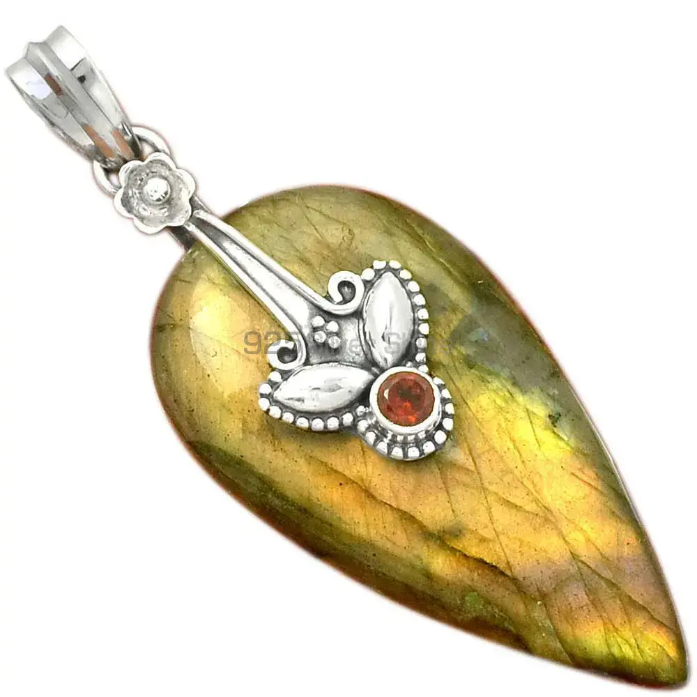 Multi Gemstone Pendants In 925 Fine Silver Jewelry 925SP18-1_0