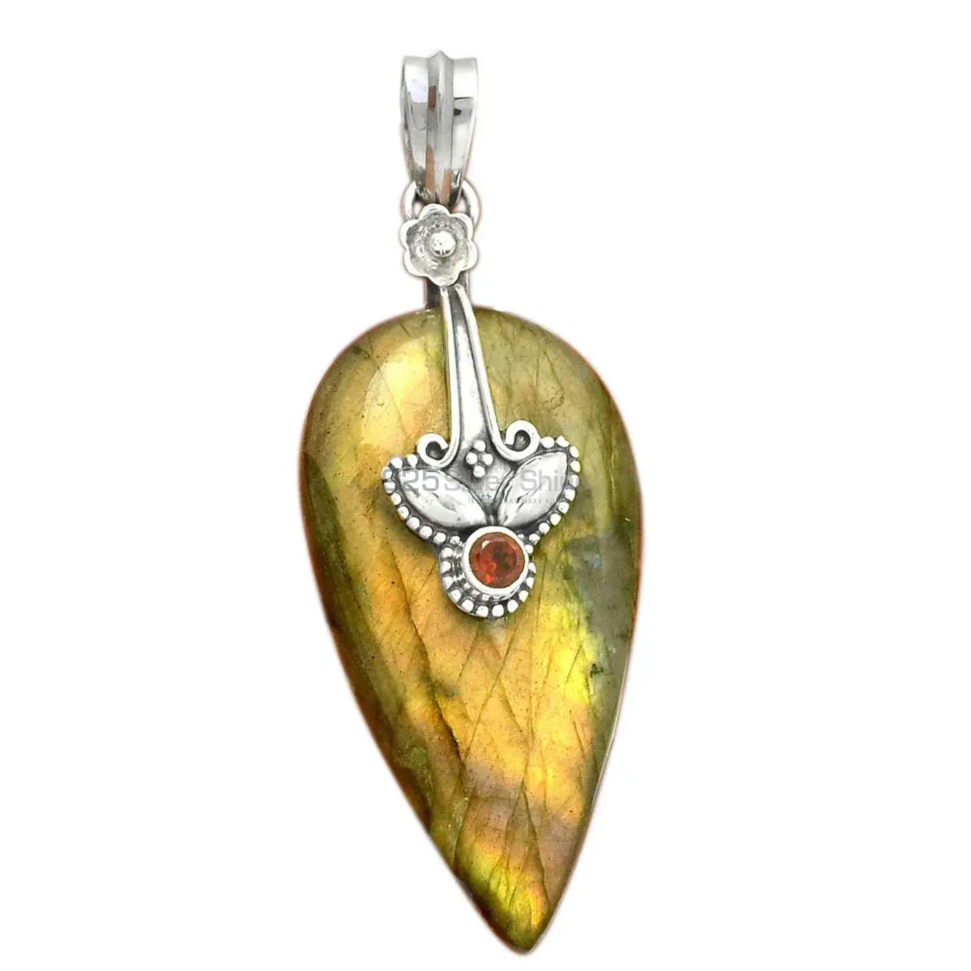 Top Quality Multi Gemstone Pendants Suppliers In 925 Fine Silver Jewelry 925SP18-1_1