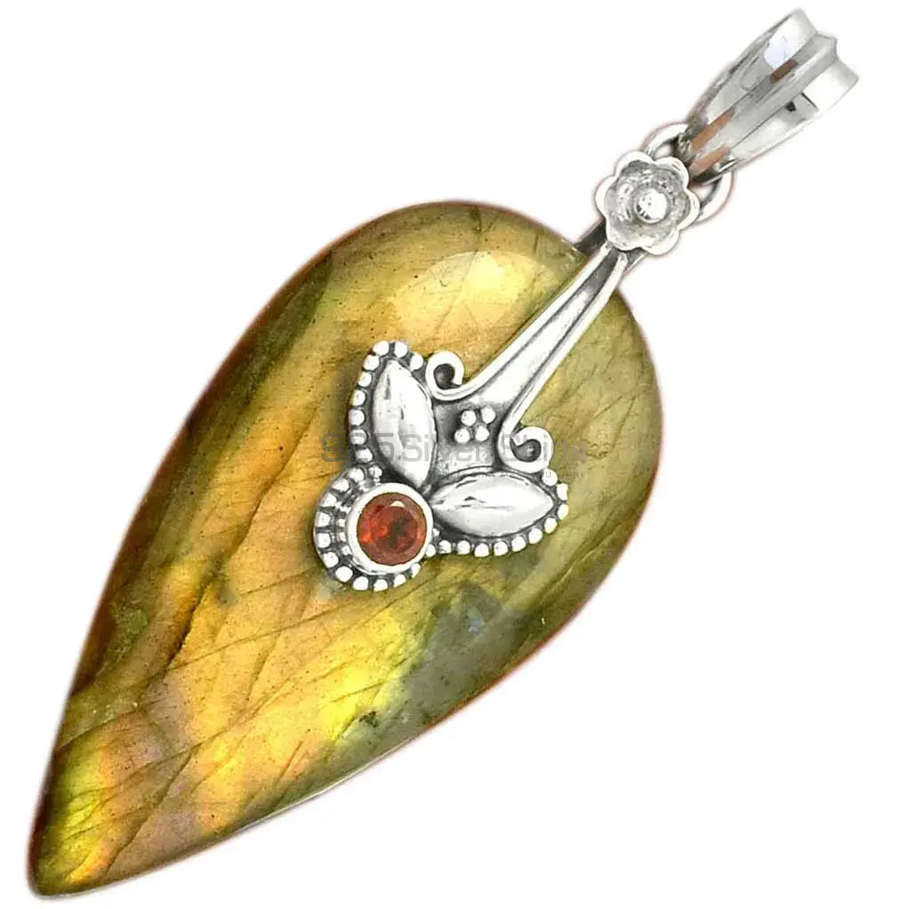 Multi Gemstone Pendants In 925 Fine Silver Jewelry 925SP18-1_3